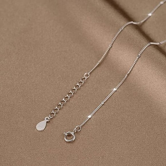 Dainty Heart Pendant Shiny Choker Necklace 925 Sterling Silver Necklace Gold - Picture 4 of 5